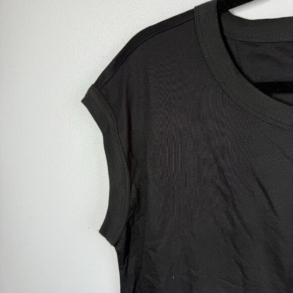 NWOT Madewell Sleeveless T-Shirt Small Black Side Slit Modal/Silk Blend Casual - Picture 5 of 9